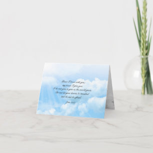 Christliche Beileid-Nachricht "Heavens Blue Sky" Karte