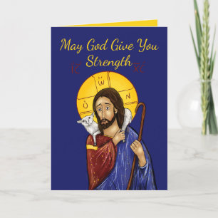 Christliche Beileidskarte (Ikone Christi 3) Karte