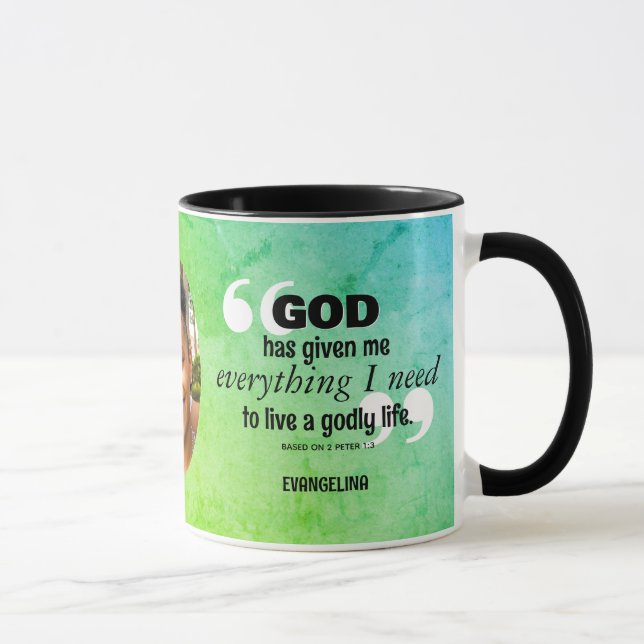 Christliche Bestätigung ALLES, WAS ICH Foto BRAUCH Tasse (Rechts)