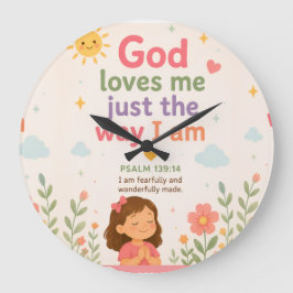 Christliche Bestätigungs-Wanduhr für Kinder Große Wanduhr