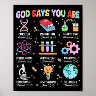 Christliche Bibel Gott sagt, du bist Wissenschaft Poster