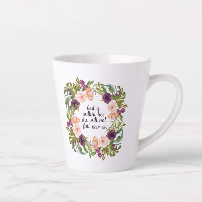 Christliche Bibel Lila Blush Rosa Bläschen Milchtasse (Rechts)