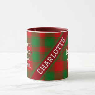 Christliche Bibel Motivation Büffel-Tartan-Kariert Tasse