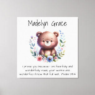 Christliche Bibel Verse Custom Baby Kinderzimmer W Leinwanddruck