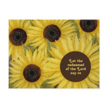 Christliche Bibel Verse Gelbe Sonnenblumen erlöst