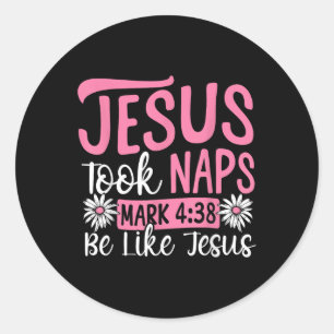 Christliche Bibel Verse Glaube Gott Puh Jesus nahm Runder Aufkleber