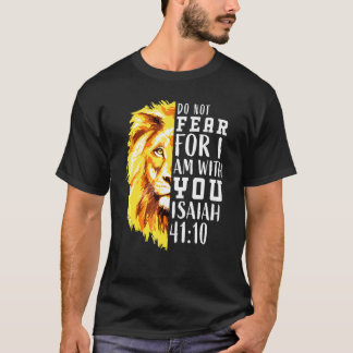 Christliche Bibel Verse Glaube über Angst Löwe von T-Shirt