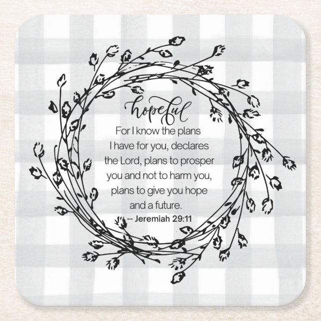 Christliche Bibel Verse Inspiration Rechteckiger Pappuntersetzer (Vorderseite)