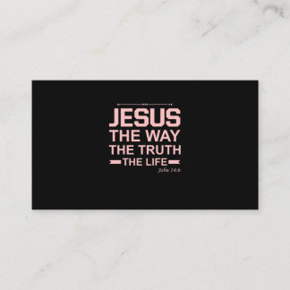 Christliche Bibel Verse Jesus Weg Wahrheit Leben Visitenkarte
