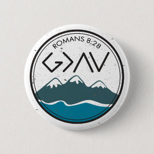 Christliche Bibel Verse Römer 8:28 Gott ist grö Button