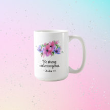 Christliche Bibel Verse sein mutig floral stark