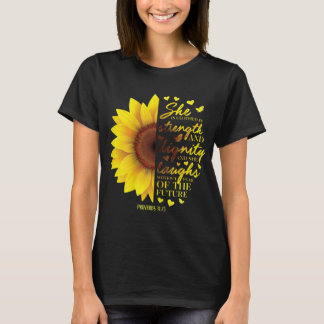 Christliche Bibel Verse Sonnenblumenschrift Religi T-Shirt