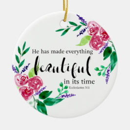 Christliche Bibel Verse Wasserfarben Blume Schöne Keramik Ornament
