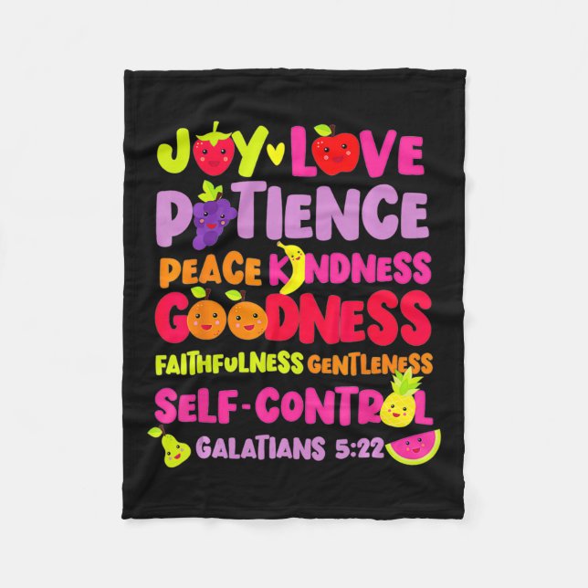 Christliche Bibelfrucht des Geistes Jesu Fleecedecke (Vorderseite)
