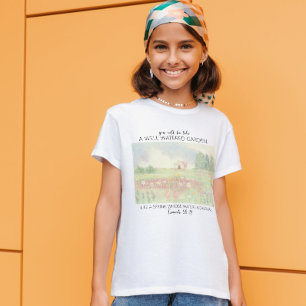 Christliche Bibelvers Blumenfeld T-Shirt