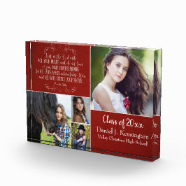 Christliche Bibelverse Abschluss Fotocollage Rot Fotoblock