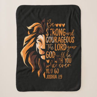 Christliche Bibelverse Joshua 1:9 Löwe Sherpadecke
