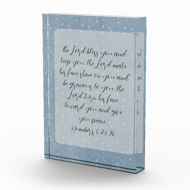 Christliche Bibelverse Kunst Fotoblock (Rechts)