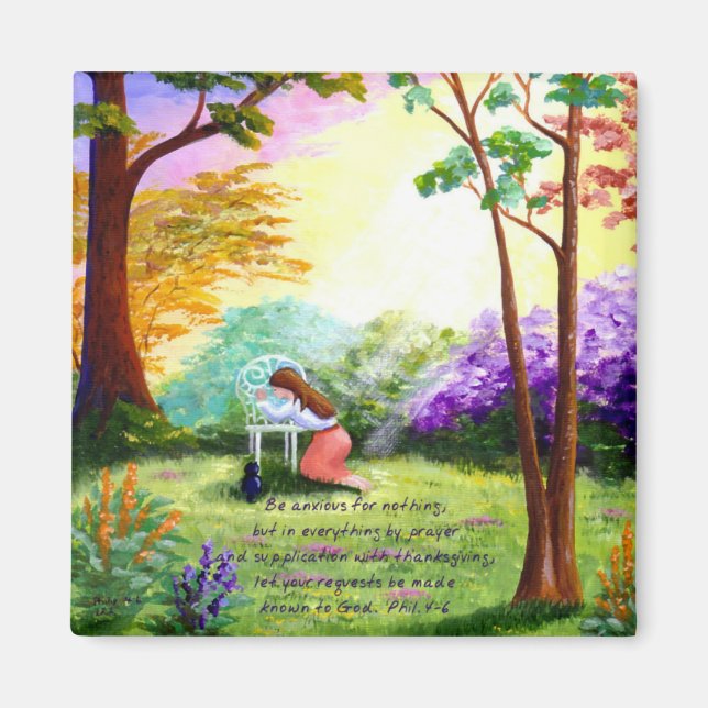 Christliche Bibelverse-Schrift Gebet Kreationart Magnet (Vorne)