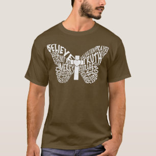 Christliche Bibelzitate mit Schmetterlingsmotiv T-Shirt