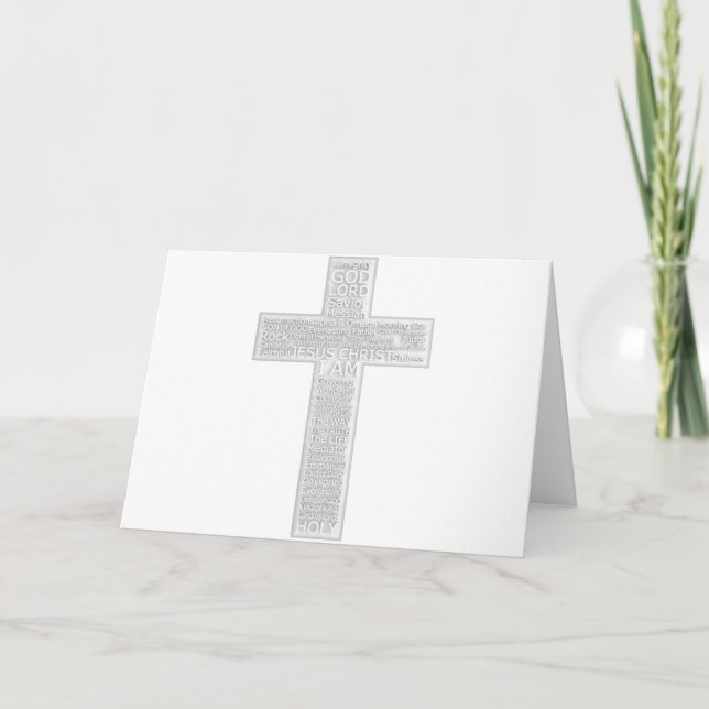 Christliche biblische Namen Jesu Christi Karte (Vorderseite)
