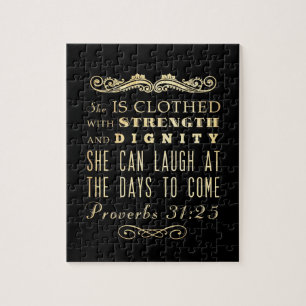 Christliche biblische Verse - Sprichwörter 31:25