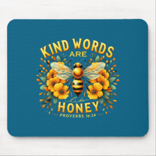 Christliche Biene Freundliche Worte sind wie Honig Mousepad
