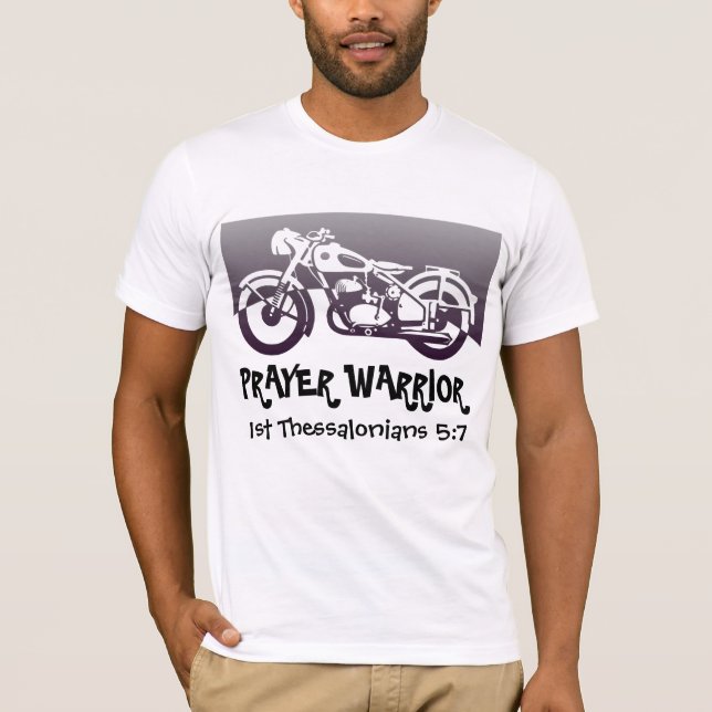 Christliche Biker-T - Shirt, Gebet-Krieger-T - Shi T-Shirt (Vorderseite)