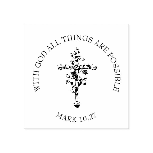 Christliche Bläserkreuz Religiöse Schrift Verse Gummistempel (Prägung)