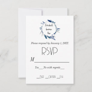 Christliche Blumen zwei werden zu einer Hochzeitsf RSVP Karte