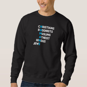 Christliche buddhistische hinduistische Juden-Mens Sweatshirt