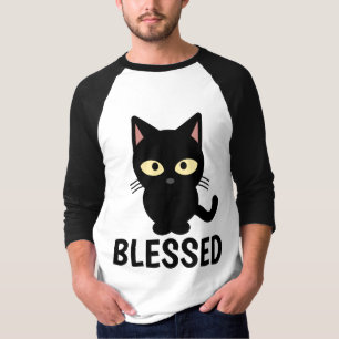 Christliche CAT Lover T - Shirt, BLESSED T-Shirt