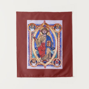 Christliche Christuskirche der religiösen Kunst in Wandteppich