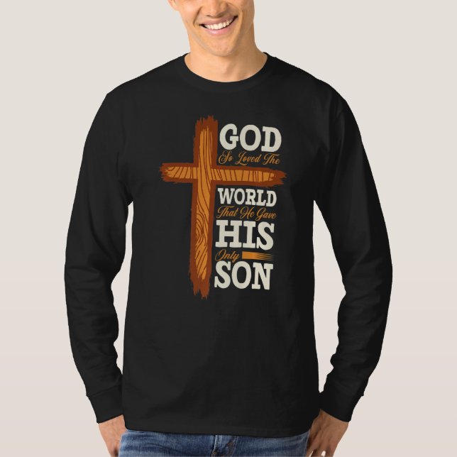 Christliche Cross Bible Verse Scripting Glaube T-Shirt (Vorderseite)
