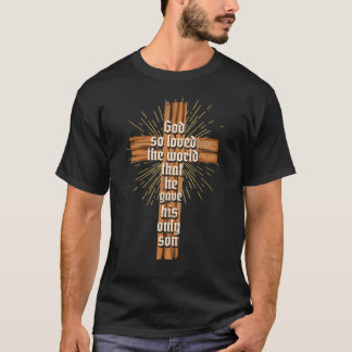 Christliche Cross Bible Verse Scripting Glaube T-Shirt