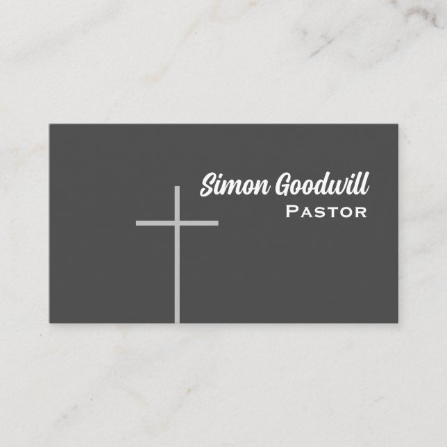 Christliche Cross Pastor Business Cards Visitenkarte (Vorderseite)