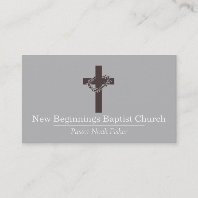 Christliche Cross Pastor Christianity Card Visitenkarte (Vorderseite)