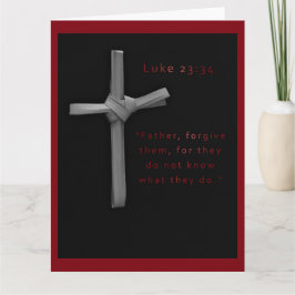 Christliche Cross Scripting Black Red Oaster Card Karte
