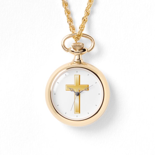 Christliche Cross Watch-Kette Armbanduhr (Vorderseite)