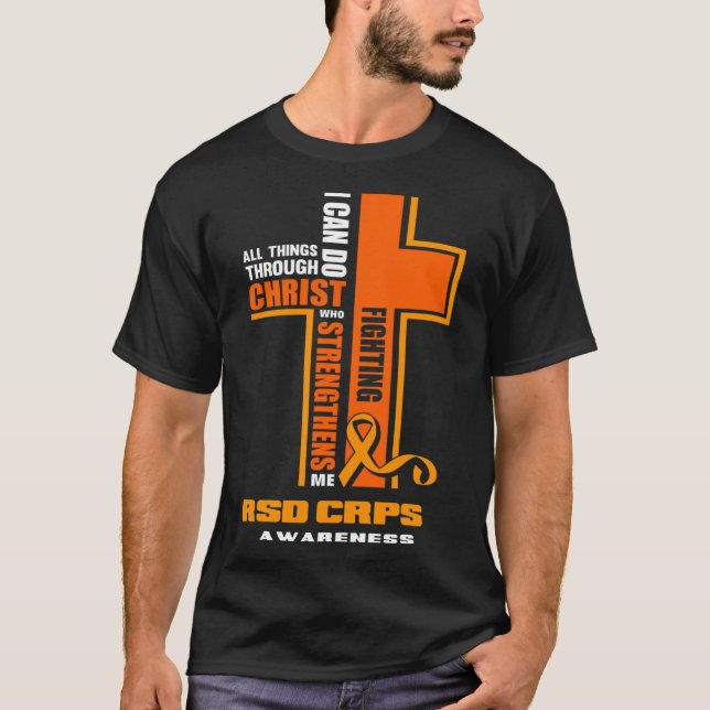 Christliche Crps-Krieger kämpfen Rsd Crps Bewussts T-Shirt (Vorderseite)