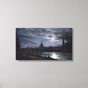Christliche Dahl Ansicht Johan von Dresden durch Leinwanddruck