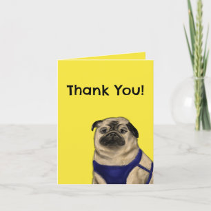 Christliche Dankeskarten (Mops) Dankeskarte