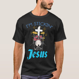 Christliche Drummer drucken Sticken mit Jesus Drum T-Shirt
