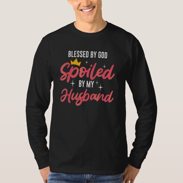 Christliche Ehefrau der Frau, gesegnet von Gott, v T-Shirt (Vorderseite)