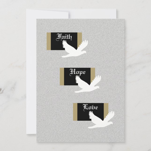 Christliche Einladung zur Hochzeit — Glaube, Hoffn (Vorderseite)