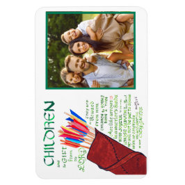 Christliche Eltern Kinder Foto Magnet