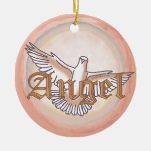 Christliche Engeltaube Keramikornament