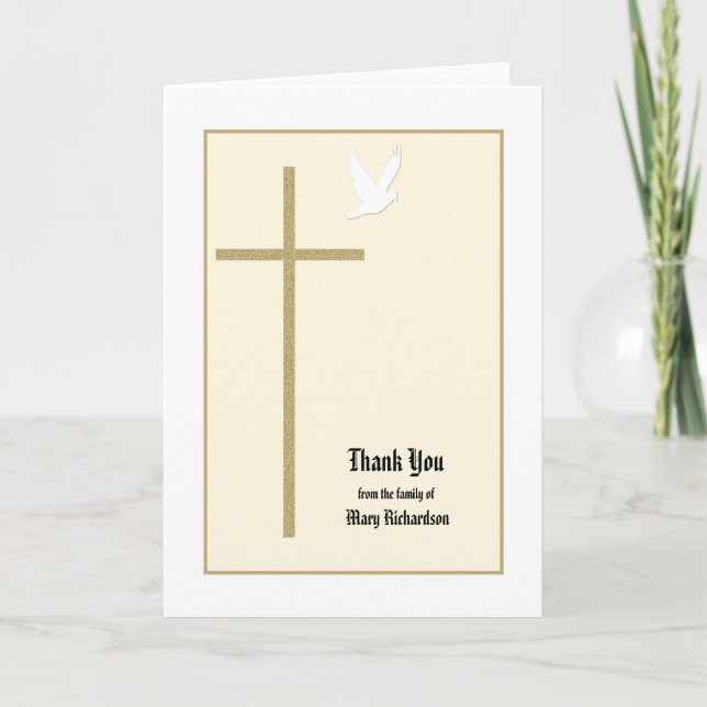 Christliche Erinnerungskarte Dankeskarte (Vorderseite)