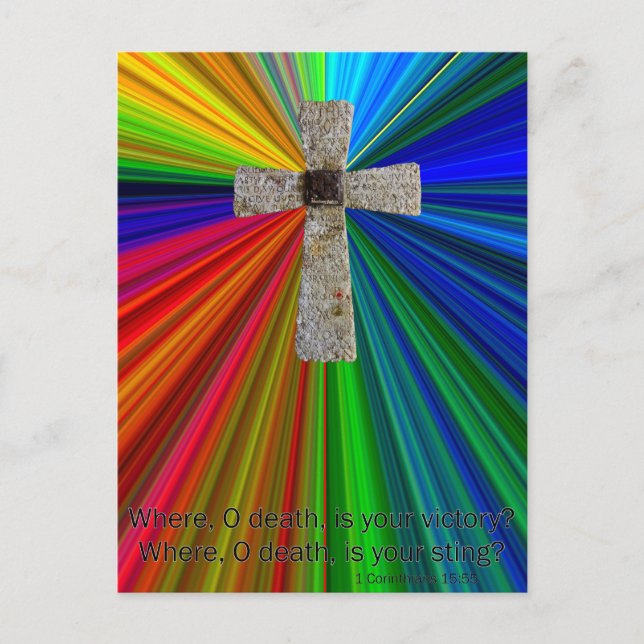 christliche Ermutigung auf Postkarte (Vorderseite)