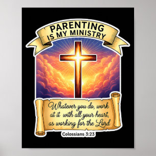 Christliche Erziehung ist mein Ministerium Vaterta Poster